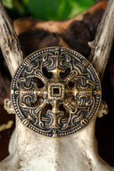 Fibule disque viking style Borre, bronze