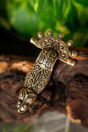 Merovingische beugelfibula, verzilverd brons