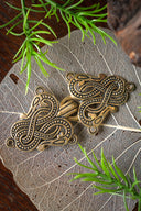 Cloak clasp Midgard snake Urnes style, bronze