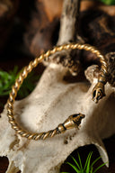 Bracelet Viking avec têtes de belette, bronze