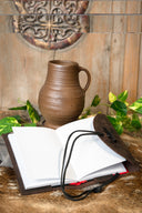 Anteckningsbok med läderomslag, brun, M