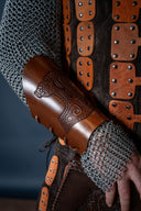 Brassards vikings en cuir avec Marteau de Thor