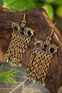 Viking oorbellen paarden, brons