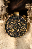 Anglosaski amulet węża, brązowy