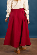 Médiévale jupe Mélisende, rouge