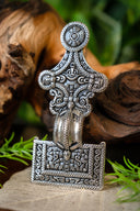 Angelsaxiska fibula Isle of Wight, försilvrad brons