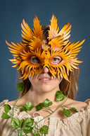 maschera uccello in pelle