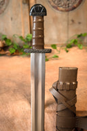 Vikingzwaard Bjorn met luxe schede, semi-scherp