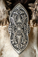 Birka Viking fibula, verzilverd brons