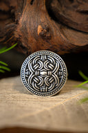 Birka schijffibula Borrestijl, verzilverd brons