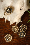 Sent middelalderknot med rose, bronze, sæt med fem stykker