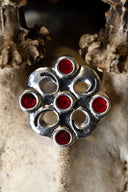 Merowingisches Cloisonné Fibel, versilberte Bronze