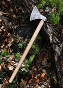 Vikingbijl, handgesmeed staal, type M, semi-scherp