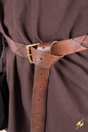 Leren X-riem, 160 cm, bruin