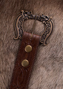 Keltische leren riem, 170 cm, bruin