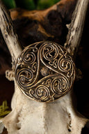 Keltisk brosch triskelion, brons
