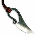 Viking neck knife carbon steel, semi-sharp