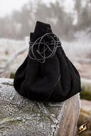 Skórzana torebka Michała Anioła, czarny