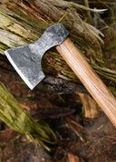 Vikingbijl, handgesmeed staal, type D, semi-scherp