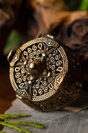 Viking drum-broche groot, brons