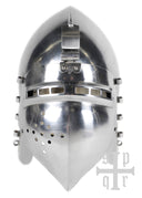 Duitse klappvizier bascinet 1370, 2 mm (battle-ready)