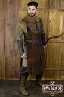 Falcon leren jerkin, bruin