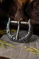 Gesp Borre-Jellinge stijl grijpend beest, verzilverd