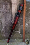 LARP bate de béisbol con alambre de púas, 80 cm, rojo