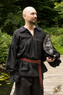 Chemise de pirate Jack, noir