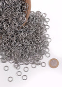 3 kg galvanisé anneaux de mailles 9 mm