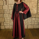 Medieval Dress Jasene, Black/Bordeaux