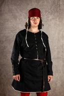 Cotehardie Rafael, sort, uldblanding