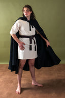 Medeltida dölja Karen svart, ullblandning