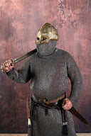 Hauberk, gemixt, platte rngen, ronde klinknagels, 6 mm