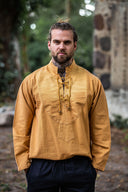 Tissé à la main chemise, miel