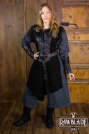 Raaf leren jerkin, vrouw, zwart