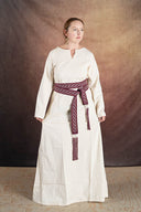 Middelalderlige kjole Elisa, hvid