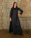 Marita vestido, luz algodón, negro