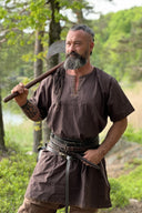 Corta Viking tunica Theobald, marrone