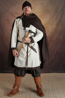 Mittelalterliche Mantel Karen, Wollmischung, braun