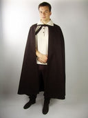 Mittelalterliche Mantel Robin grau, Wollmischung