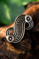 Frankische adelaarsfibula, zilverkleurig, brons