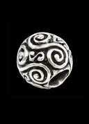 Perle de barbe en argent avec double spirale