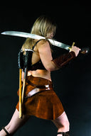 Leren rok Nuala, bruin