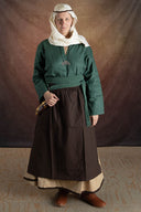 Delantal Alianor, marrón