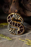 S-formet langobardisk fuglebroche, bronze