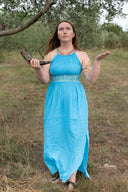 Déesse robe Circé, turquoise