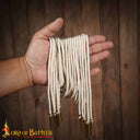 Veters met aiglets 150 cm, set van 5, naturel