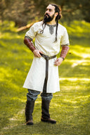 Keltische tuniek, korte mouwen, crème