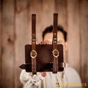 Bokhållare för på bälte, brun